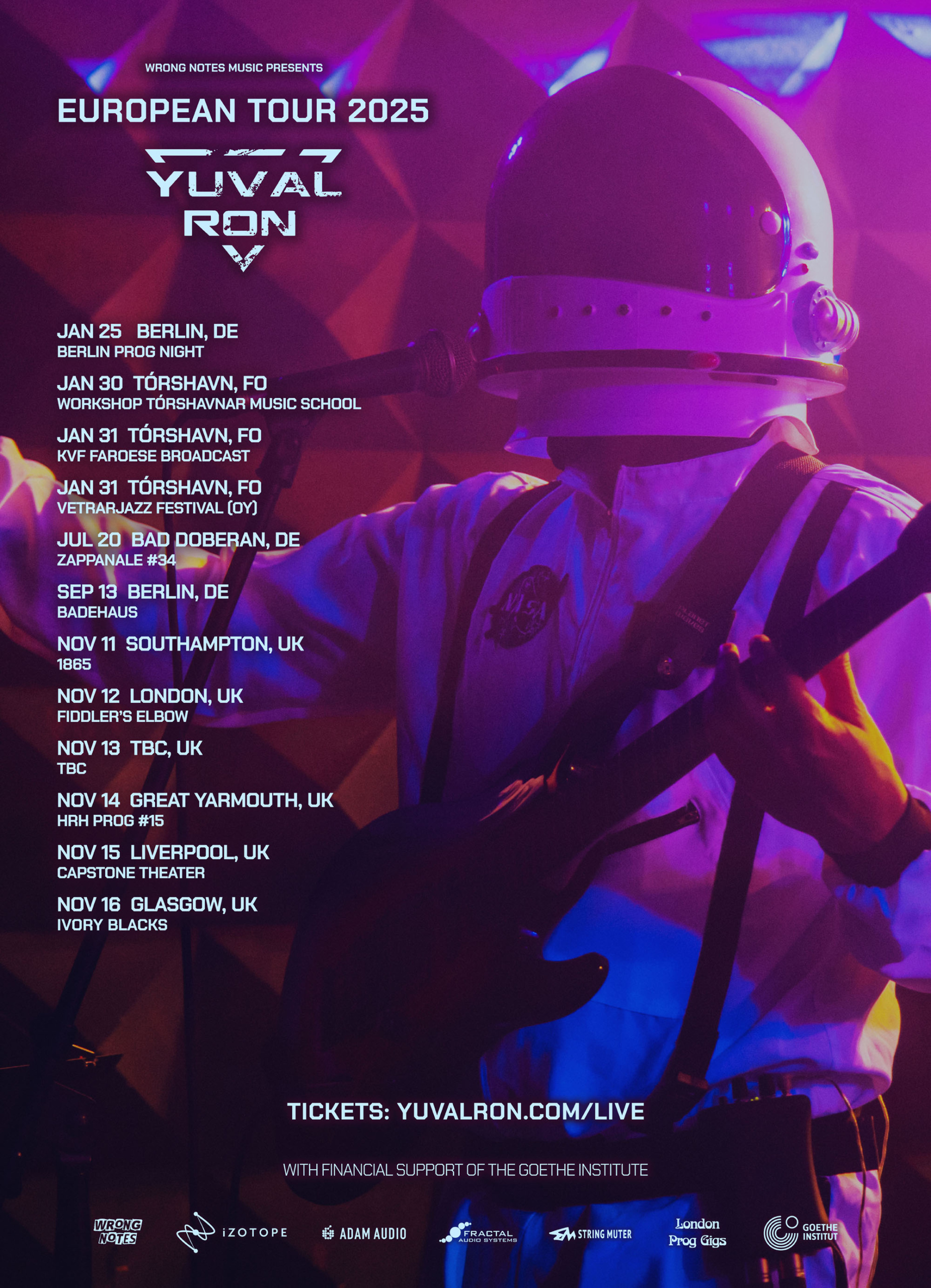 Yuval Ron European tour dates 2025